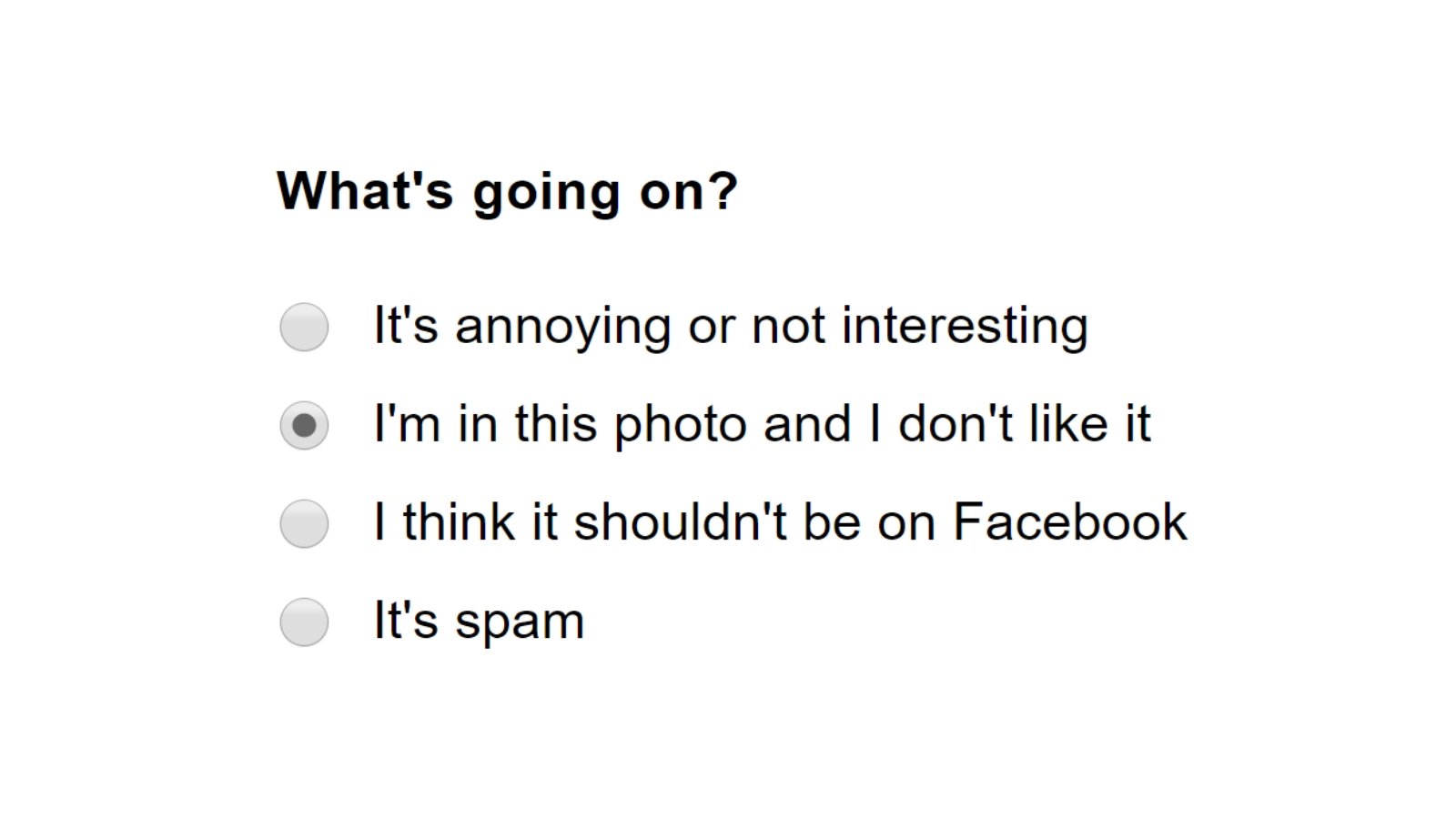 This meme is a screenshot of a Facebook comment section, where the user is responding to a post with a series of pre-made reactions. The text in the image reads: "It's annoying when people use these reactions instead of actually commenting on the post."